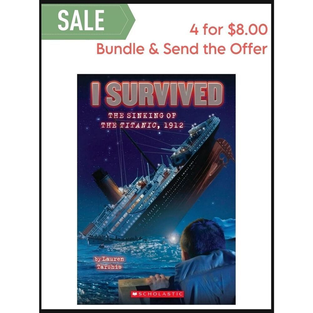 Scholastic I Survived: Dramatic Blue and Red Titanic Cover